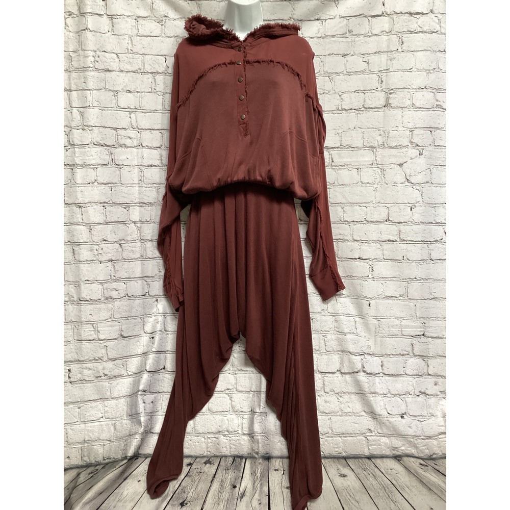 FP Movement Free People Harem Jogger Hoodie Lounge Set Burgundy Small Medium